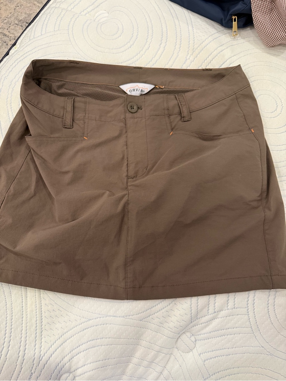 Orvis Women's Taupe Mini Skirt with Belt Loops